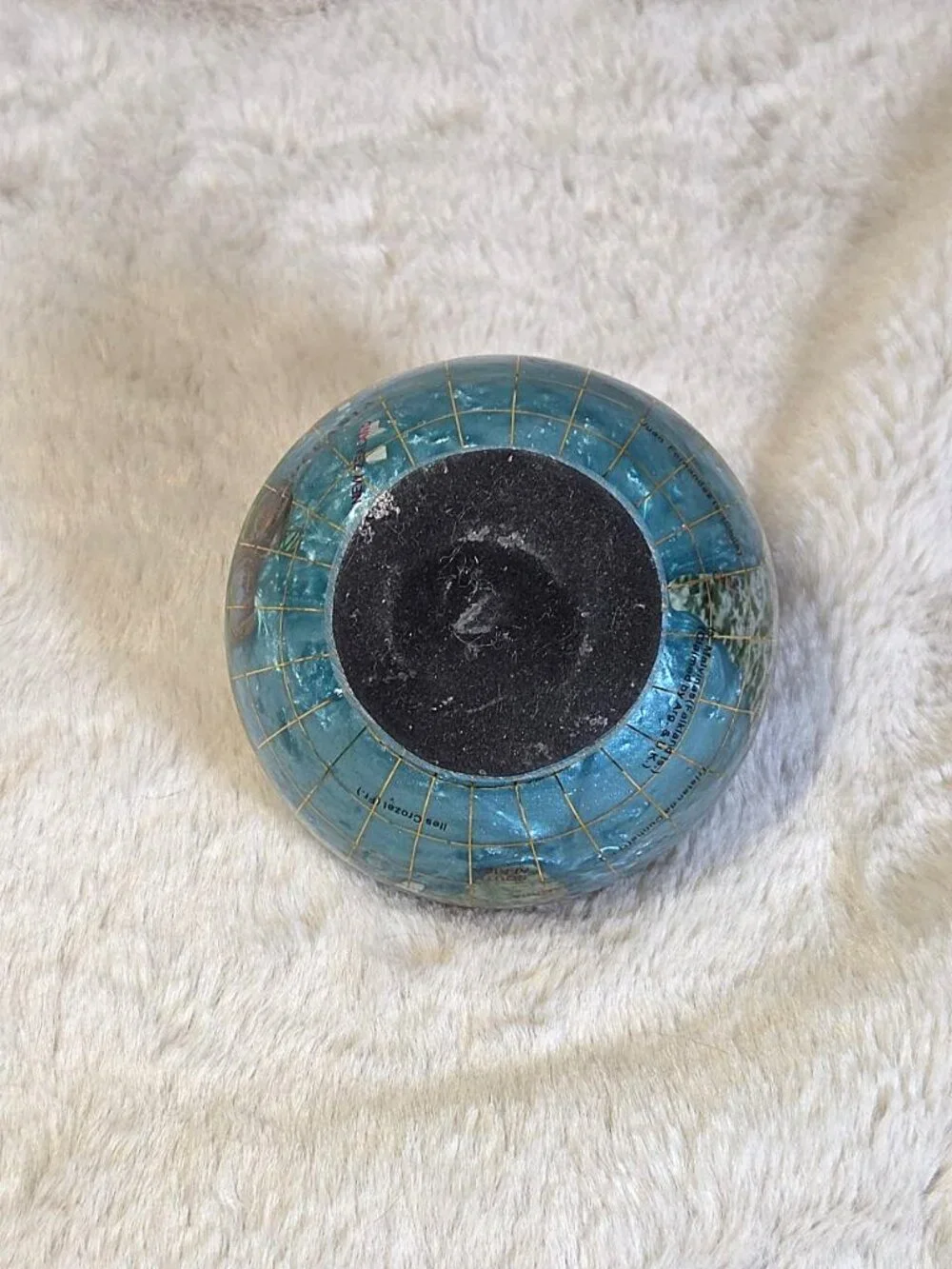 Vintage Handcrafted Semi-Precious Gemstone Globe Paperweight Alexander Kalifano
